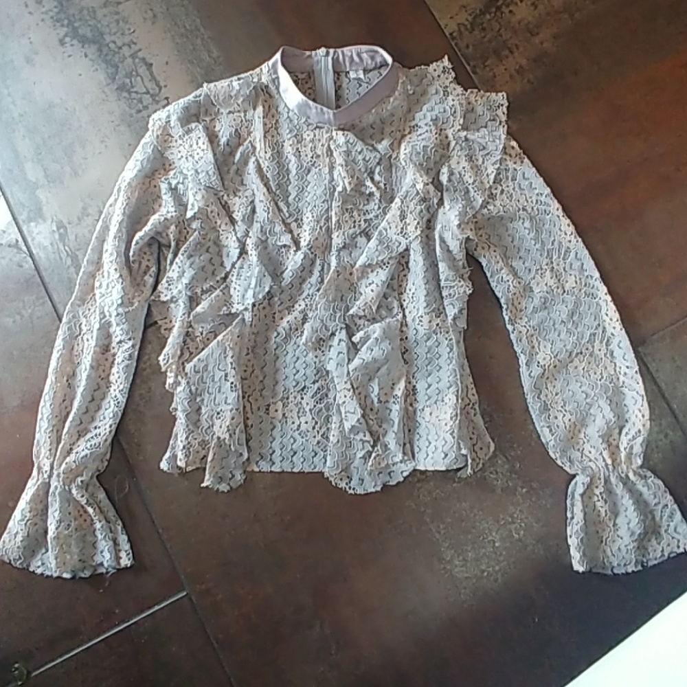 Handmade sheer blouse dress shirt